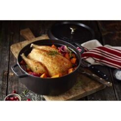 Staub Cocotte 26 Cm, Rond(e), Noir, Fonte -Staub Soldes Boutique 000017453