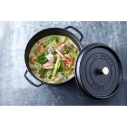 Staub Cocotte 28 Cm, Rond(e), Noir, Fonte 12 Staub Cocotte 28 Cm, Rond(e), Noir, Fonte -Staub Soldes Boutique 000017831