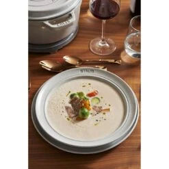 Staub Assiette 24 Cm, Céramique, Truffe Blanche -Staub Soldes Boutique 000019594