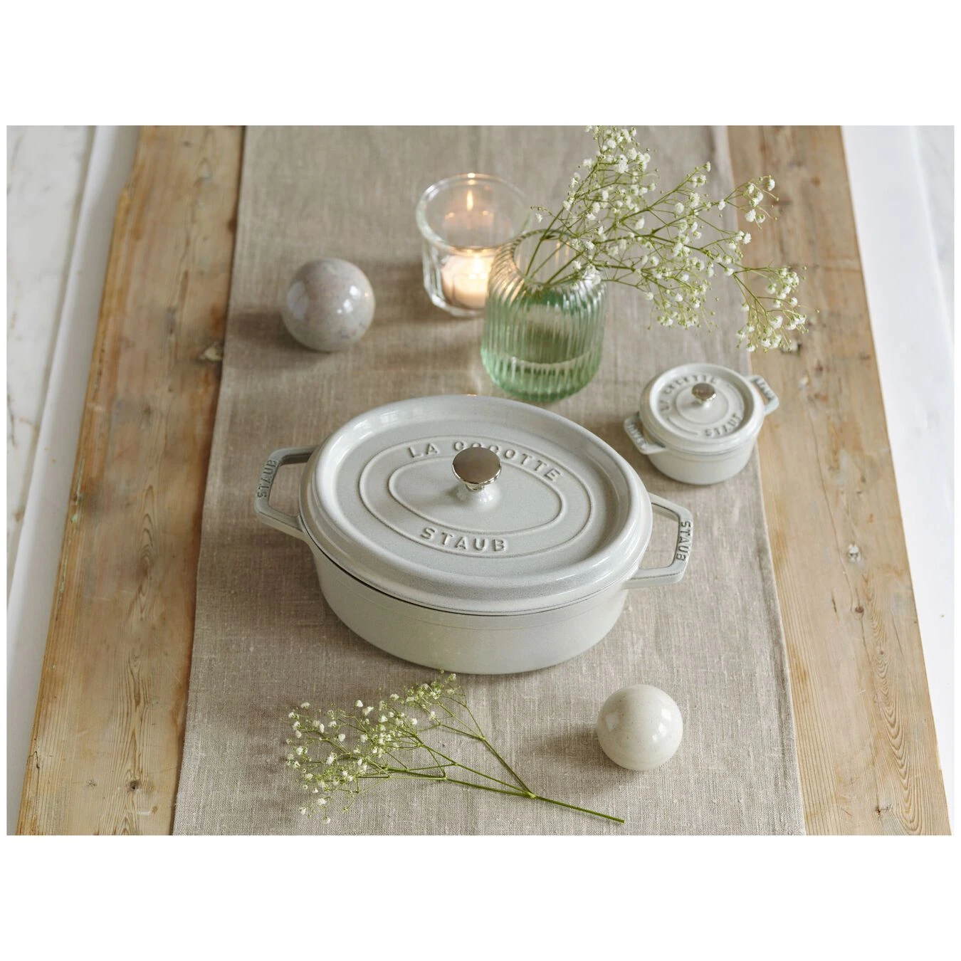 Staub Cocotte 23 Cm, Ovale, Truffe Blanche, Fonte 7 Staub Cocotte 23 Cm, Ovale, Truffe Blanche, Fonte – Image 5