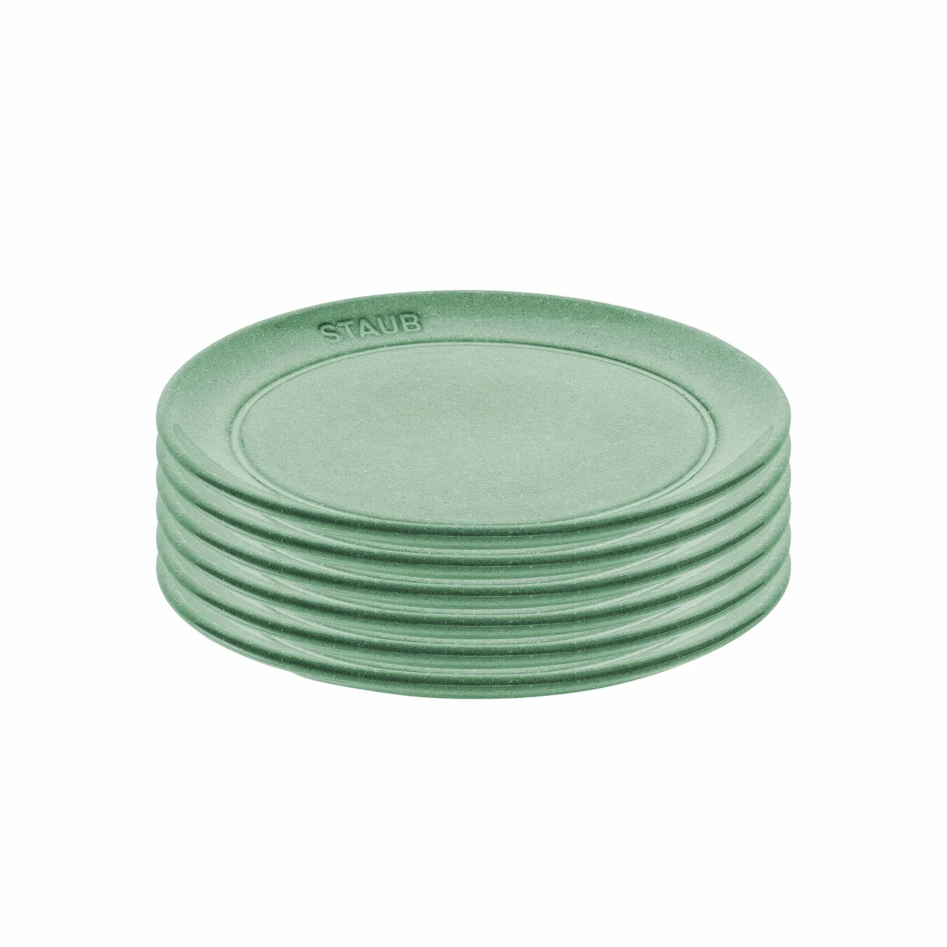 Staub Lot De 6 Assiettes Plates 15 Cm, Céramique, Sauge 3 Staub Lot De 6 Assiettes Plates 15 Cm, Céramique, Sauge
