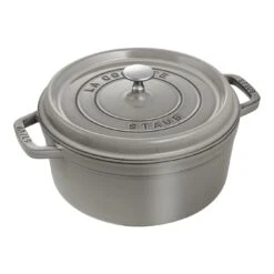 Staub Cocotte 24 Cm, Rond(e), Gris Graphite, Fonte