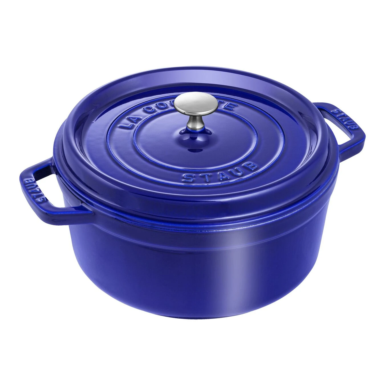 Staub Cocotte 24 Cm, Rond(e), Bleu Intense, Fonte 3 Staub Cocotte 24 Cm, Rond(e), Bleu Intense, Fonte