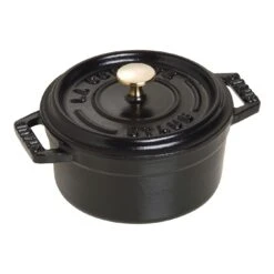 Staub Mini Cocotte 10 Cm, Rond(e), Noir, Fonte