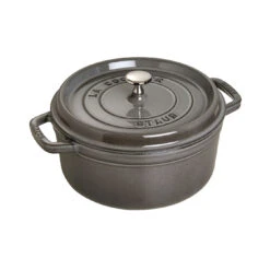 Staub Cocotte 18 Cm, Rond(e), Gris Graphite, Fonte