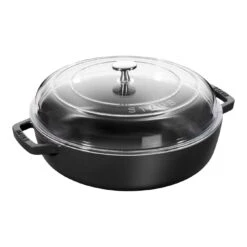 Staub Sauteuse Avec Couvercle En Verre 26 Cm, Fonte