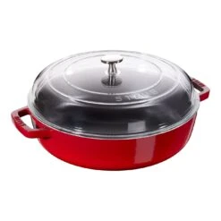 Staub Sauteuse Avec Couvercle En Verre 26 Cm, Fonte