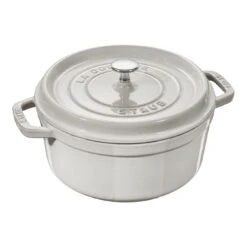 Staub Cocotte 24 Cm, Rond(e), Truffe Blanche, Fonte