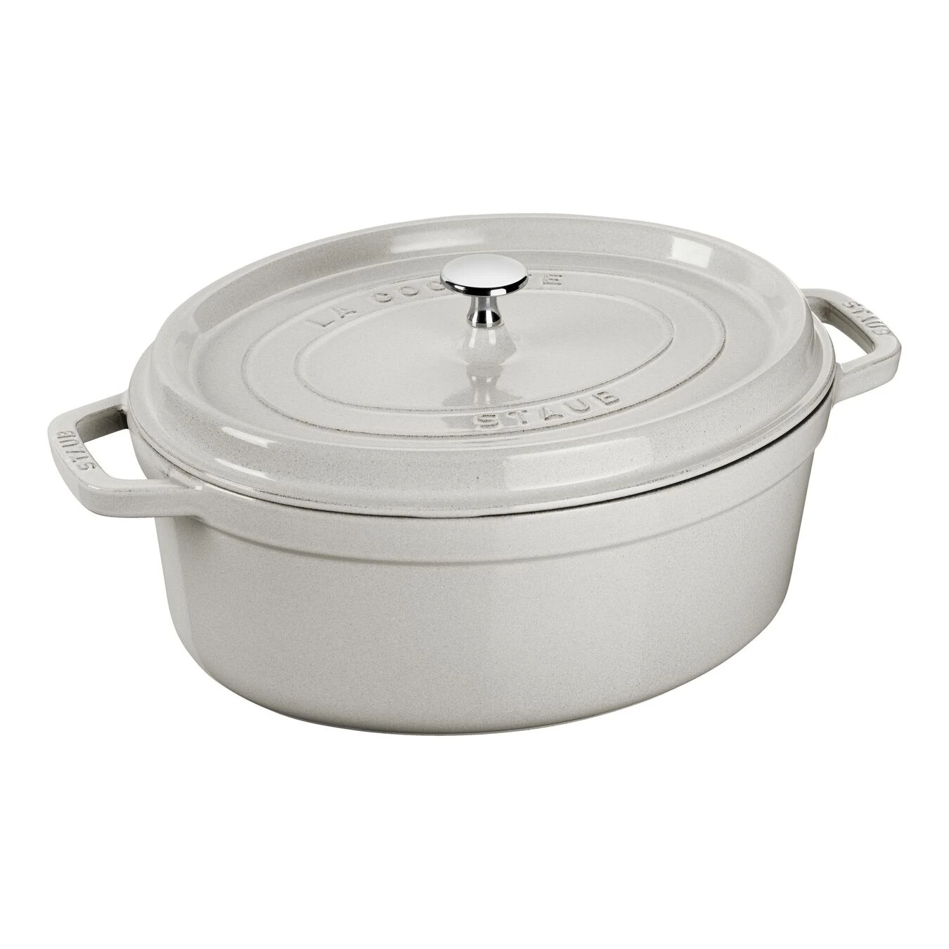 Staub Cocotte 23 Cm, Ovale, Truffe Blanche, Fonte 3 Staub Cocotte 23 Cm, Ovale, Truffe Blanche, Fonte