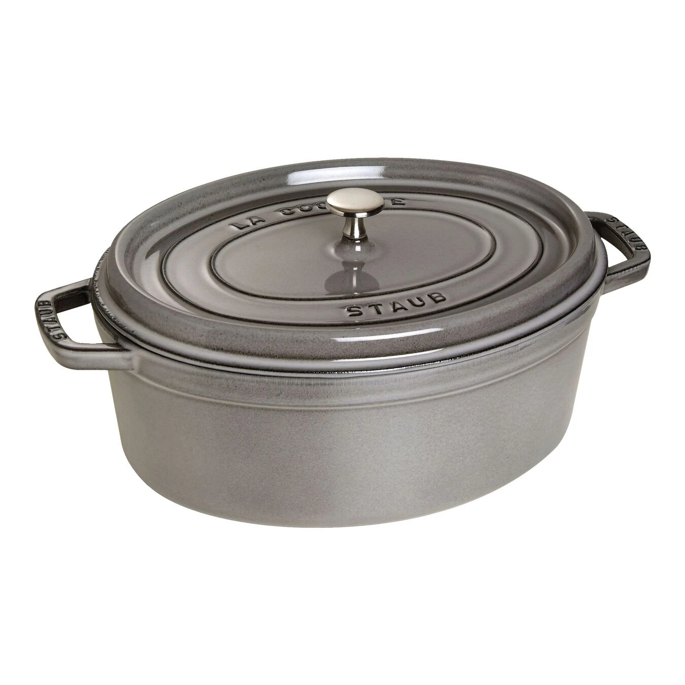 Staub Cocotte 33 Cm, Ovale, Gris Graphite, Fonte 3 Staub Cocotte 33 Cm, Ovale, Gris Graphite, Fonte