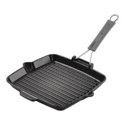 Staub Gril Avec Bec Verseur 24 Cm, Fonte, Noir