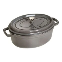 Staub Cocotte 37 Cm, Ovale, Gris Graphite, Fonte