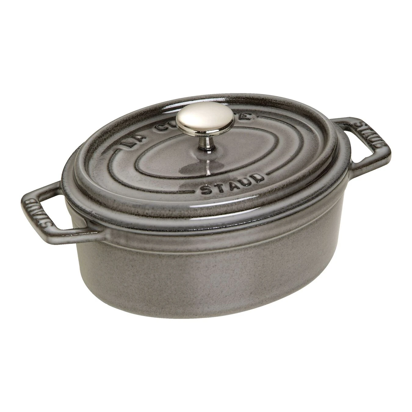 Staub Cocotte 17 Cm, Ovale, Gris Graphite, Fonte 3 Staub Cocotte 17 Cm, Ovale, Gris Graphite, Fonte