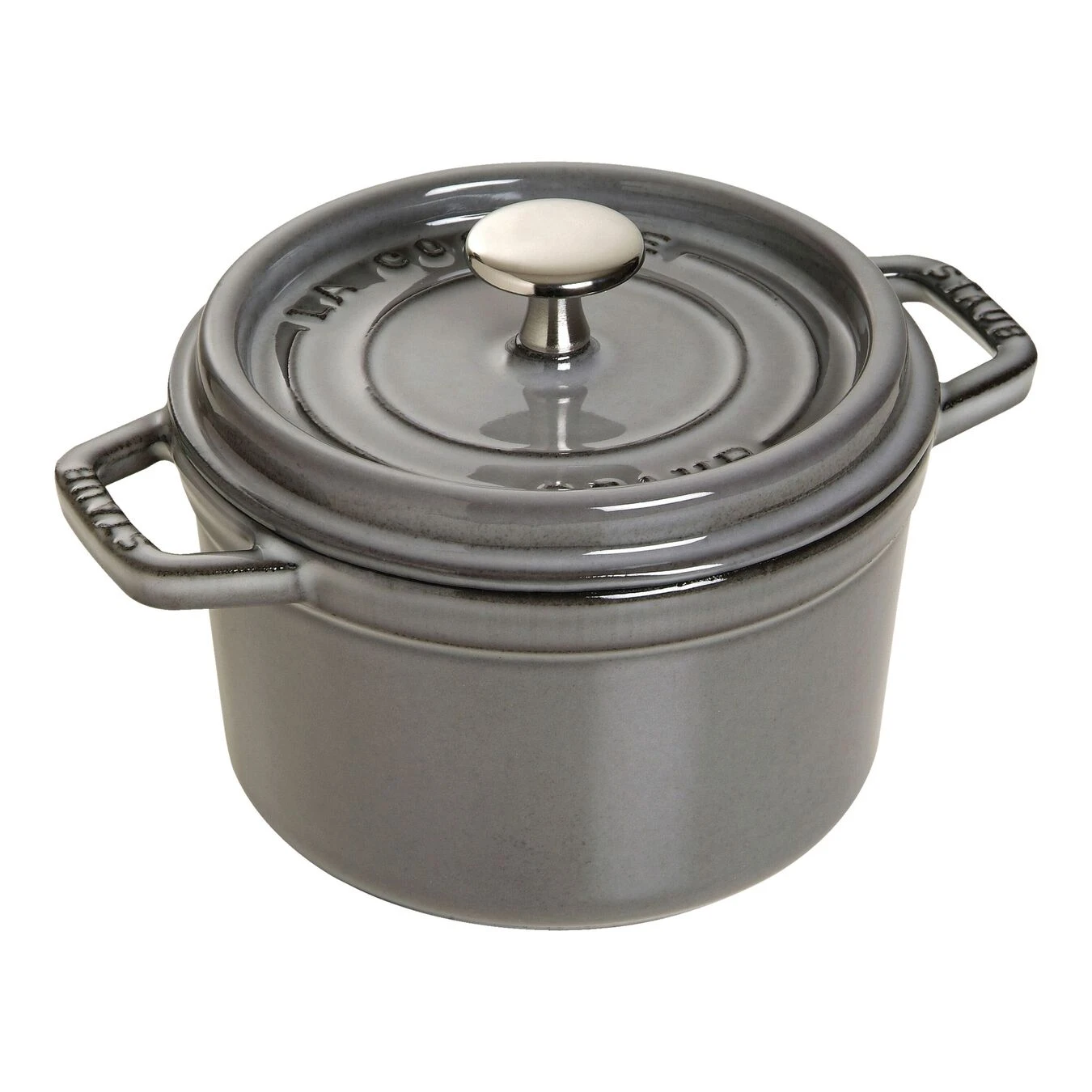 Staub Cocotte 16 Cm, Rond(e), Gris Graphite, Fonte 3 Staub Cocotte 16 Cm, Rond(e), Gris Graphite, Fonte