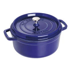 Staub Cocotte 26 Cm, Rond(e), Bleu Intense, Fonte