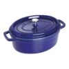 Staub Cocotte 29 Cm, Ovale, Bleu Intense, Fonte