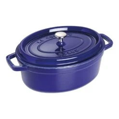 Staub Cocotte 29 Cm, Ovale, Bleu Intense, Fonte