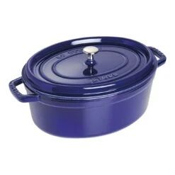 Staub Cocotte 31 Cm, Ovale, Bleu Intense, Fonte