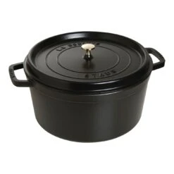 Staub Cocotte 34 Cm, Rond(e), Noir, Fonte