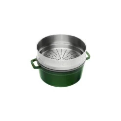 Staub Cocotte Avec Panier Vapeur 26 Cm, Rond(e), Basilic, Fonte -Staub Soldes Boutique 40510 603 0 2