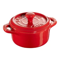 Staub Mini Cocotte 10 Cm, Rond(e), Cerise, Céramique