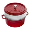 Staub Cocotte Avec Panier Vapeur 26 Cm, Rond(e), Cerise, Fonte 2 Staub Cocotte Avec Panier Vapeur 26 Cm, Rond(e), Cerise, Fonte -Staub Soldes Boutique 40510601