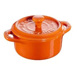 Staub Mini Cocotte 10 Cm, Rond(e), Orange, Céramique