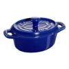 Staub Mini Cocotte 10 Cm, Ovale, Bleu Intense, Céramique -Staub Soldes Boutique 40511 087 0 1