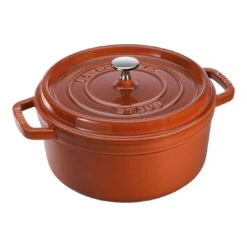 Staub Cocotte 24 Cm, Rond(e), Cannelle, Fonte