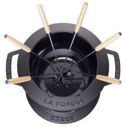 Staub Service à Fondue 18 Cm, Noir -Staub Soldes Boutique 40511 971 0 3