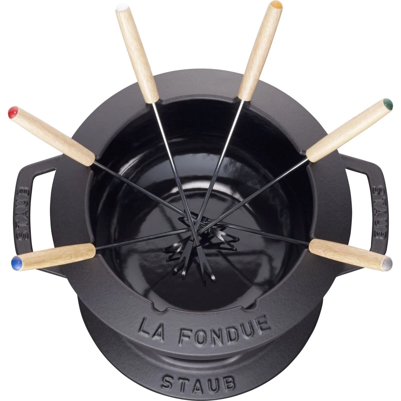 Staub Service à Fondue 20 Cm, Noir 7 Staub Service à Fondue 20 Cm, Noir – Image 5