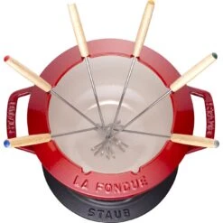 Staub Service à Fondue 20 Cm, Cerise -Staub Soldes Boutique 40511 975 0 7
