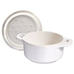 Staub Mini Cocotte 10 Cm, Rond(e), Blanc Ivoire, Céramique -Staub Soldes Boutique 40511 997 0 3