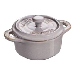 Staub Mini Cocotte 10 Cm, Rond(e), Gris Antique, Céramique