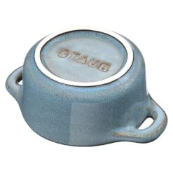Staub Mini Cocotte 10 Cm, Rond(e), Turquoise Antique, Céramique -Staub Soldes Boutique 40512 000 0 5