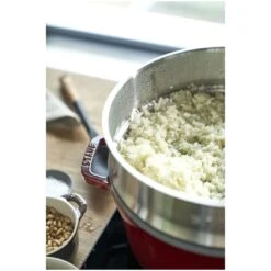 Staub Cocotte Avec Panier Vapeur 26 Cm, Rond(e), Cerise, Fonte -Staub Soldes Boutique 424418883