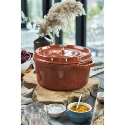 Staub Cocotte 26 Cm, Rond(e), Cannelle, Fonte -Staub Soldes Boutique 424418894