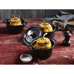 Staub Cocotte 12 Cm, Rond(e), Noir, Fonte 13 Staub Cocotte 12 Cm, Rond(e), Noir, Fonte -Staub Soldes Boutique 424422428