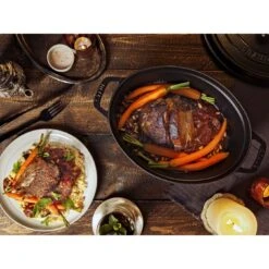 Staub Cocotte 33 Cm, Ovale, Noir, Fonte 13 Staub Cocotte 33 Cm, Ovale, Noir, Fonte -Staub Soldes Boutique 424423885