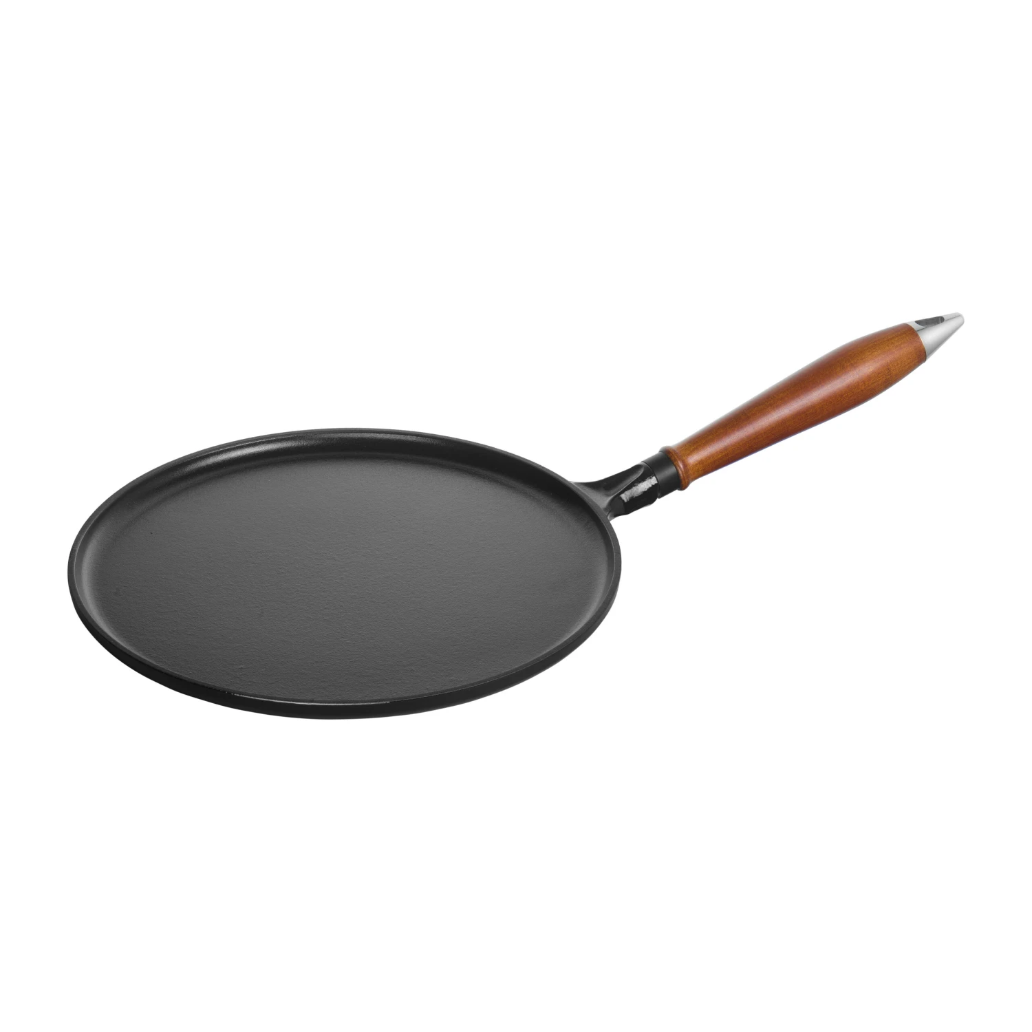 Staub Poêle à Crêpes Avec Poignée En Bois Vintage Ø28 Cm 3 Staub Poêle à Crêpes Avec Poignée En Bois Vintage Ø28 Cm