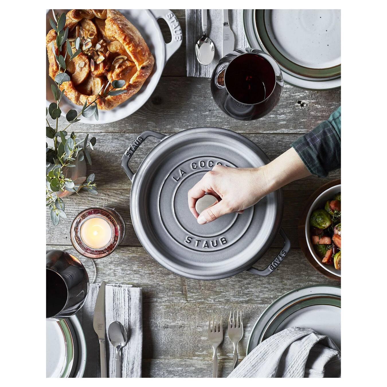 Staub Cocotte 24 Cm, Rond(e), Gris Graphite, Fonte 6 Staub Cocotte 24 Cm, Rond(e), Gris Graphite, Fonte – Image 4