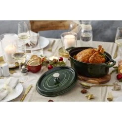 Staub Cocotte 31 Cm, Ovale, Basilic, Fonte -Staub Soldes Boutique 750032082