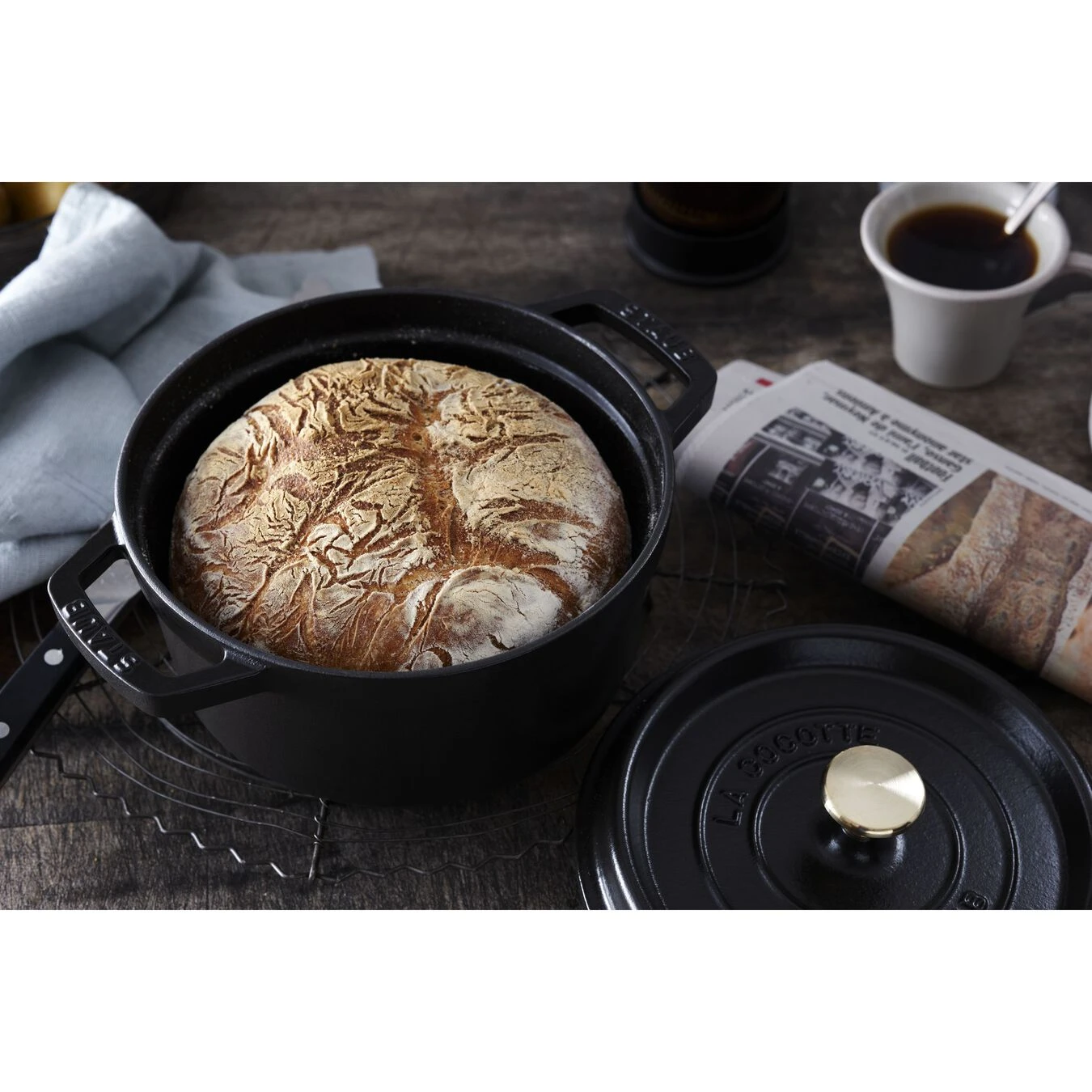 Staub Cocotte 20 Cm, Rond(e), Noir, Fonte 7 Staub Cocotte 20 Cm, Rond(e), Noir, Fonte – Image 5