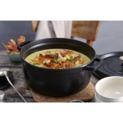 Staub Cocotte 28 Cm, Rond(e), Noir, Fonte 13 Staub Cocotte 28 Cm, Rond(e), Noir, Fonte -Staub Soldes Boutique 750033443