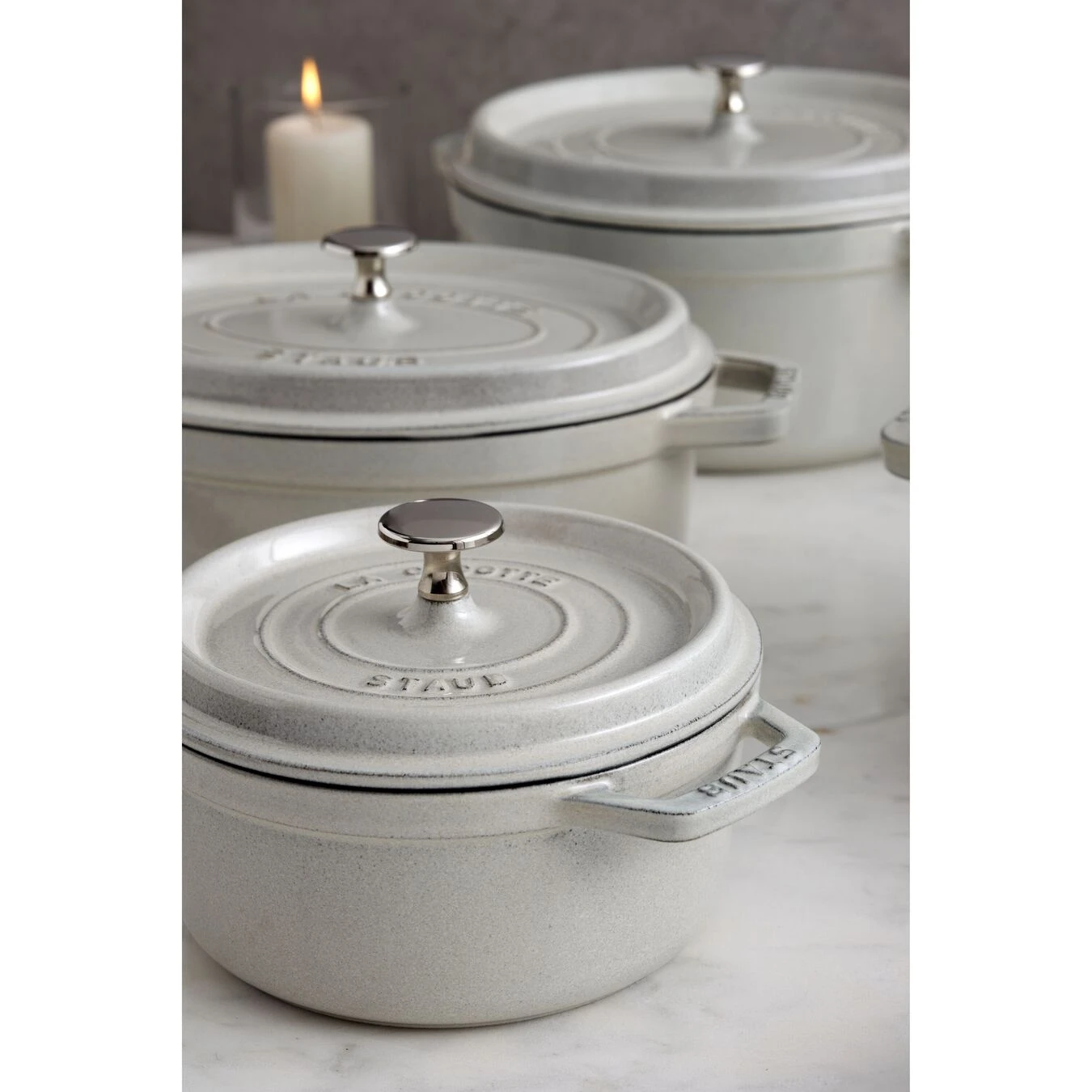 Staub Cocotte 20 Cm, Rond(e), Truffe Blanche, Fonte 8 Staub Cocotte 20 Cm, Rond(e), Truffe Blanche, Fonte â Image 6