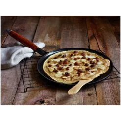 Staub Crêpière Avec Poignée En Bois 28 Cm, Fonte, Noir -Staub Soldes Boutique 750039974