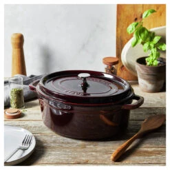Staub Cocotte 31 Cm, Ovale, Grenadine, Fonte 12 Staub Cocotte 31 Cm, Ovale, Grenadine, Fonte -Staub Soldes Boutique 750058436