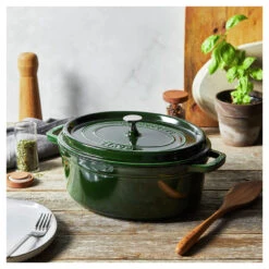 Staub Cocotte 31 Cm, Ovale, Basilic, Fonte -Staub Soldes Boutique 750058438